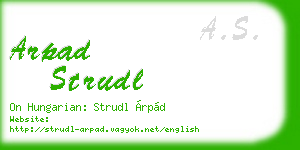 arpad strudl business card